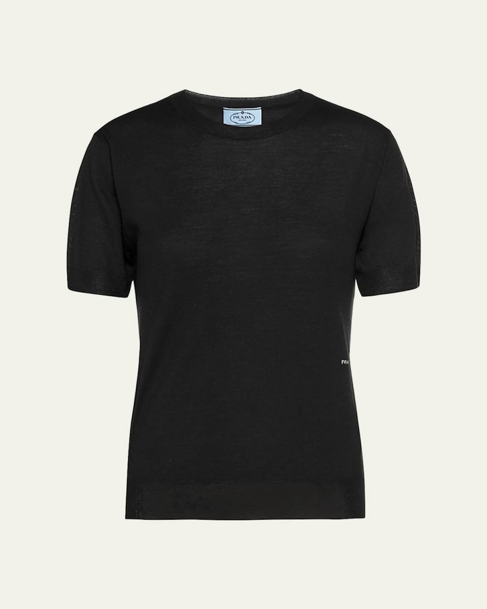 Wool Short-Sleeve Sweater